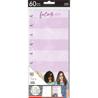 Happy Planner X Focus On Fill Paper Half / Hojas de Repuesto para Agenda Happy Planner Agendas y Journals Me &amp; My Big Ideas