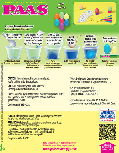 PAAS Egg Decorating Kit Golden Shimmer / Juego de Pinturas para Huevos de Pascua Descontinuado AMERICAN STANDARDS