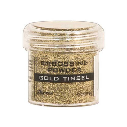 Gold Tinsel Embossing Powder / Polvos de Realce Oro Polvos de Embossing Ranger