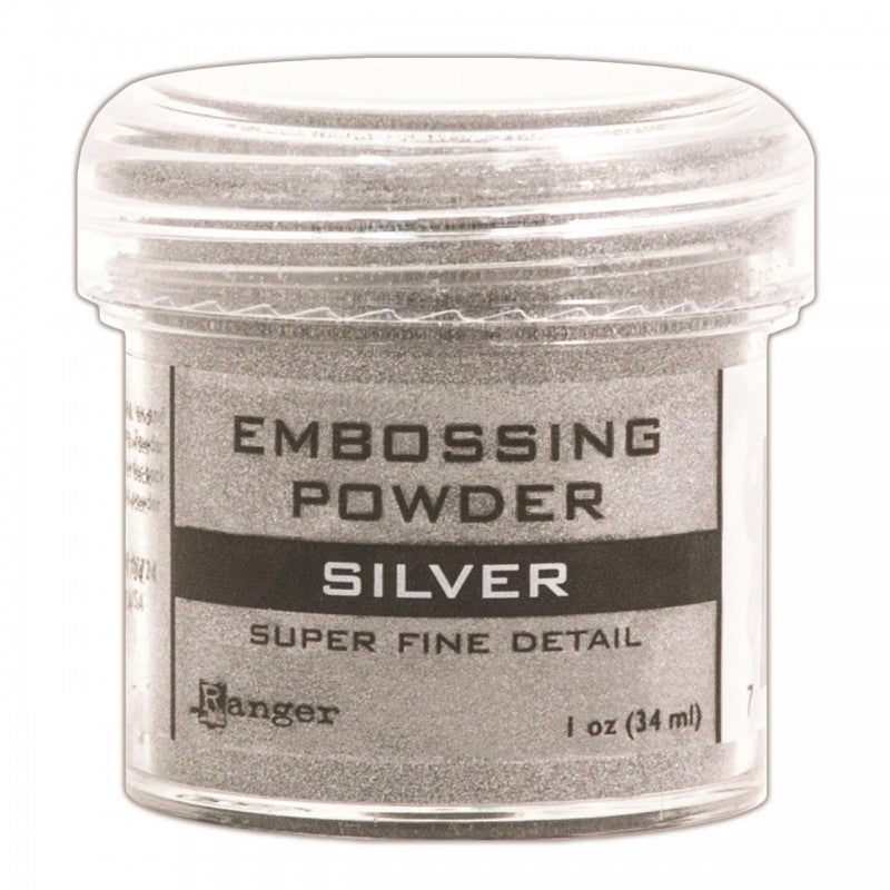 Silver Embossing Super Fine Powder / Polvos de Realce Plateados Super Finos