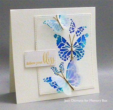 Reverse Butterfly Collage Dies / Suaje de Corte Mariposas Caladas Descontinuado Memory Box