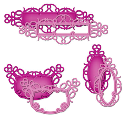 Shapeabilities Dies Fancy Framed Tags 3 / Suajes de Corte y Realce Etiquetas Dados de Corte / Suajes / Troqueles Spellbinders