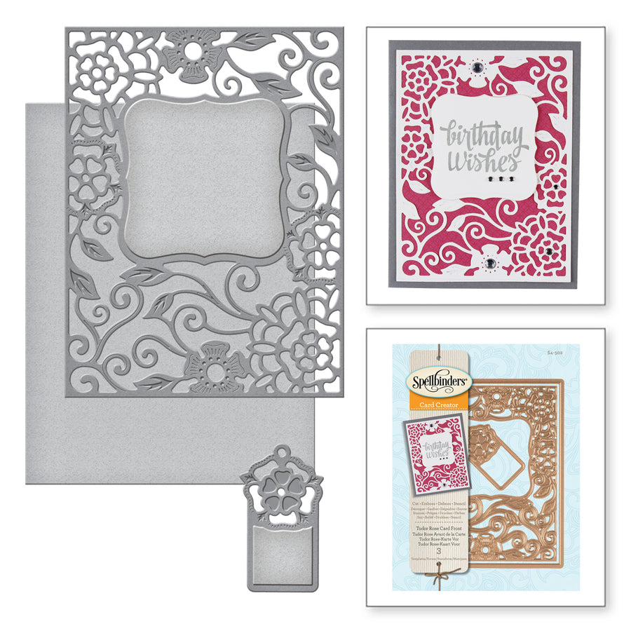 Nestabilities A2 Card Creator Dies Tudor Rose / Suajes de Corte Marco de Rosas Descontinuado Spellbinders