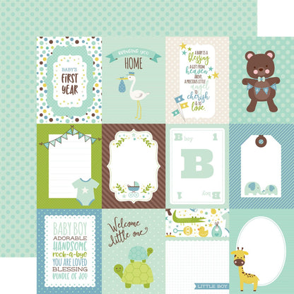 Kit Sweet Baby Boy / Papeles y Stickers Bebé Descontinuado Echo Park