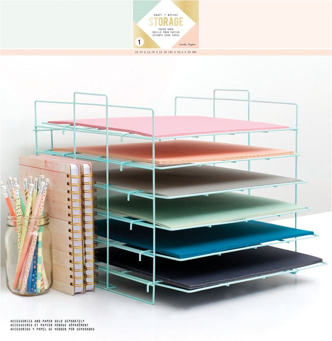 Desktop Storage Paper Rack / Organizador de Papel de Escritorio Almacenamiento y Organización Crate Paper