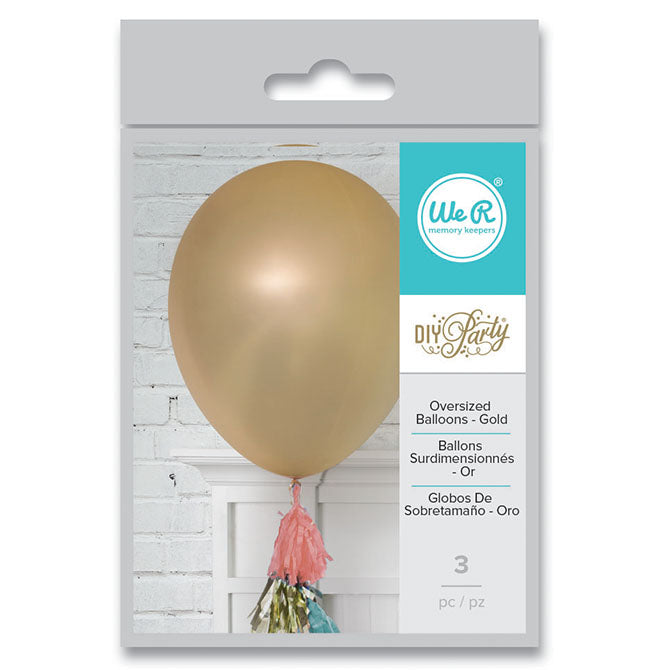 Oversized Balloon Gold / Globos Gigantes Dorados Descontinuado We R Memory Keepers