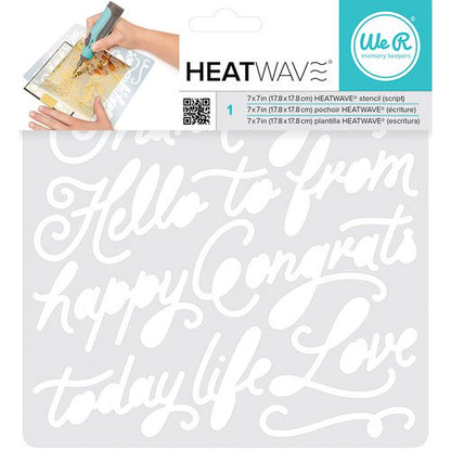 Heatwave Stencil Script / Estencil Letras Script Esténciles / Plantillas We R Memory Keepers