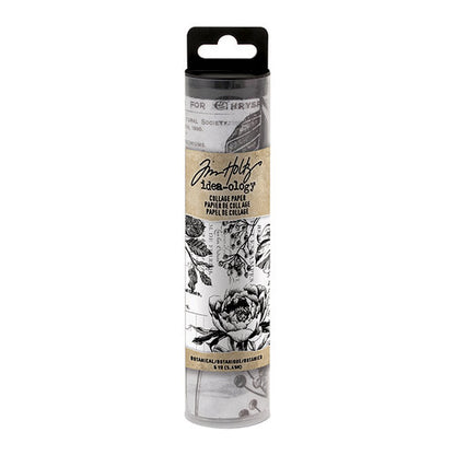 Tim Holtz Collage Paper Botanical / Papel con Diseño Floral Papel Tim Holtz