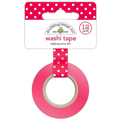Washi Tape Ladybug Swiss Dot / Cinta Adhesiva Descontinuado Doodlebug