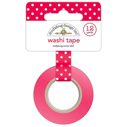 Washi Tape Ladybug Swiss Dot / Cinta Adhesiva Descontinuado Doodlebug
