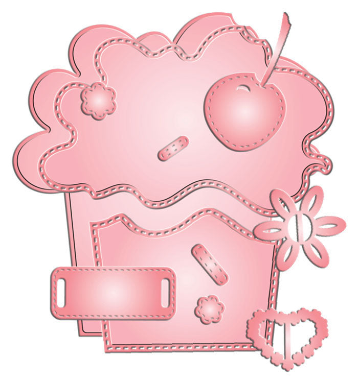 Build a Card Cherry on Top Dies / Suajes de Corte de Cupcake de Cereza Dados de Corte / Suajes / Troqueles LDRS Creative