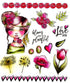 Cling Mounted Rubber Stamps Art Journal Huggable / Sellos Cling Abrazos Descontinuado LDRS Creative