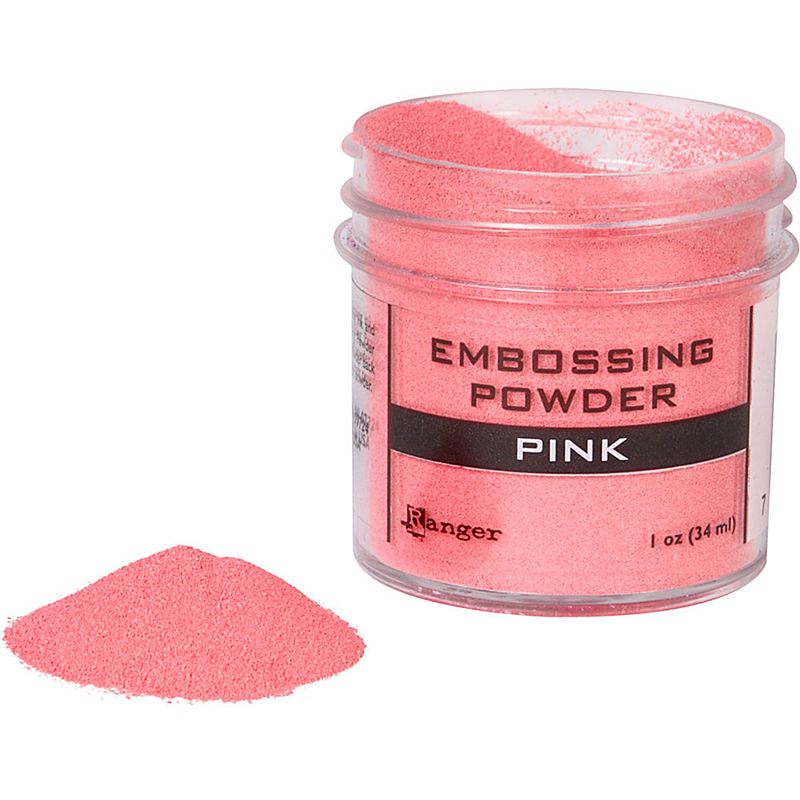 Pink Embossing Powder / Polvos de Realce rosa Polvos de Embossing Ranger