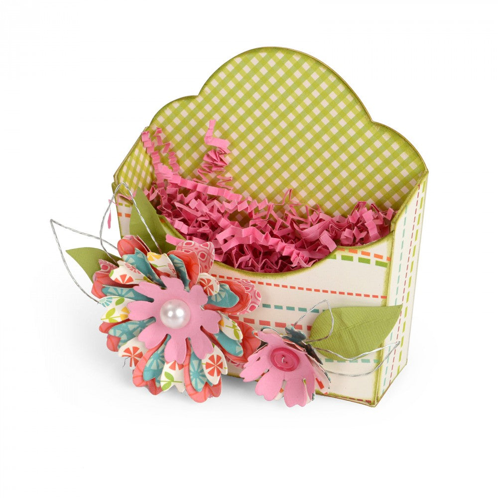 Bigz Flower Pocket / Suaje Cajita de Papas Dados de Corte / Suajes / Troqueles Sizzix