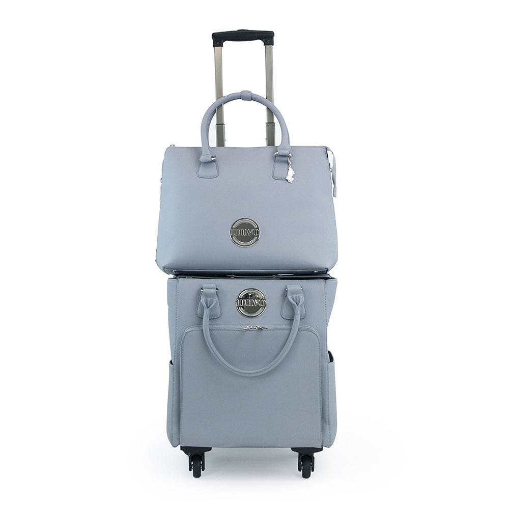 Handbag and Roller Set Balmoral Blue / Bolsa y Carrito con Ruedas Descontinuado Nuvo