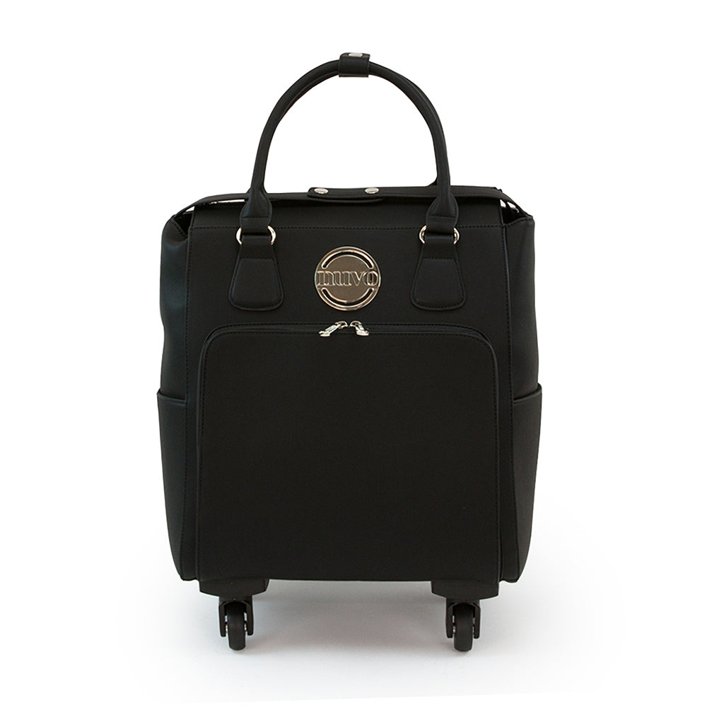 Handbag and Roller Set Belvedere Black / Bolsa y Carrito con Ruedas Negro Descontinuado Nuvo