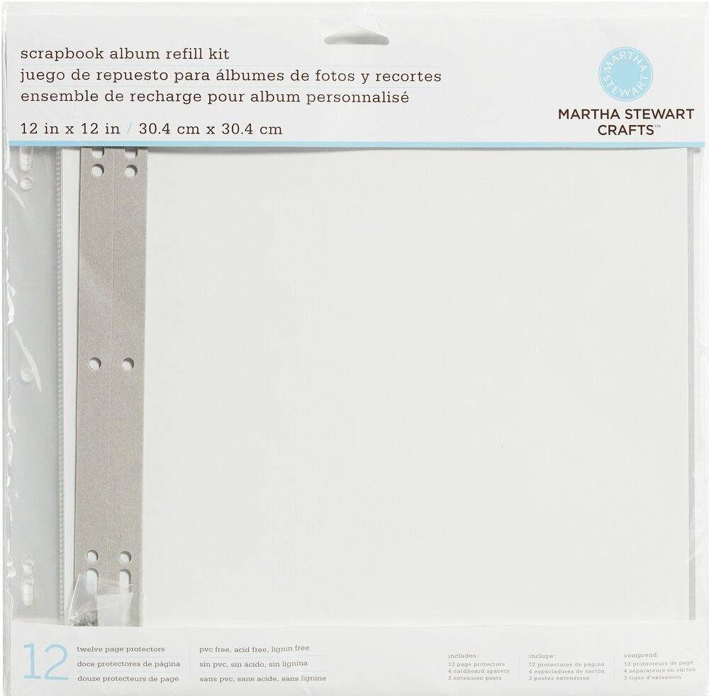 Scrapbook Album Refill Kit / Juego de Repuesto para Álbumes de Fotos y Recortes Descontinuado Martha Stewart