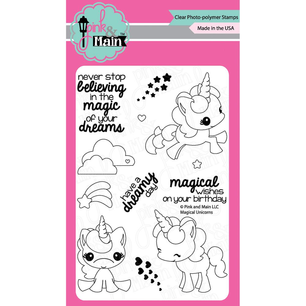 Magical Unicorns Stamps / Sellos de Polímero Unicornio Mágico Sellos Pink &amp; Main
