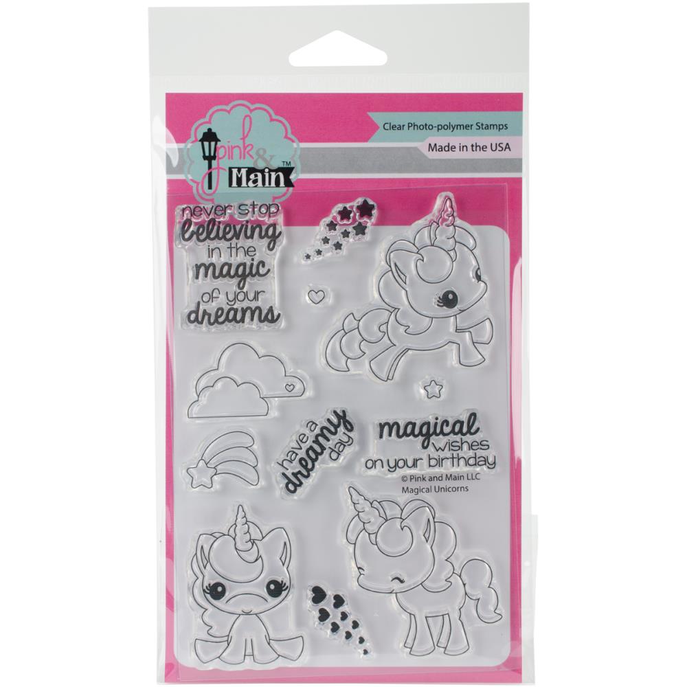 Magical Unicorns Stamps / Sellos de Polímero Unicornio Mágico Sellos Pink &amp; Main