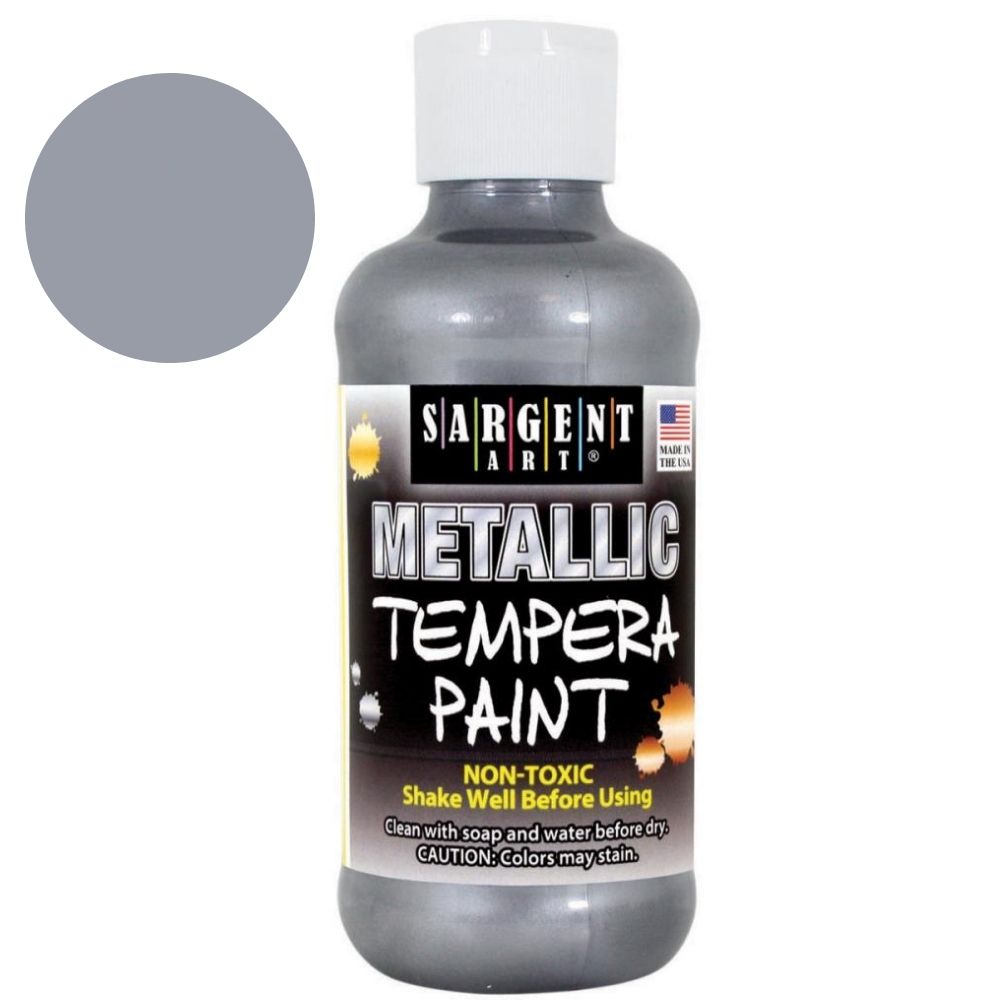 Metallic Silver Tempera Paint / Pintura Témpera Plata Temperas Sargent Art