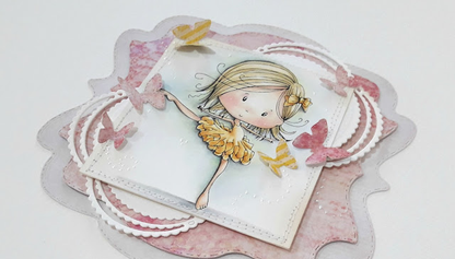 Cling Mounted Rubber Stamps Dancing Queen / Sello Cling Reina del Baile Descontinuado LDRS Creative