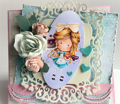 Cling Mounted Rubber Stamps Tea for Two / Sello Cling Hora del Té Descontinuado LDRS Creative