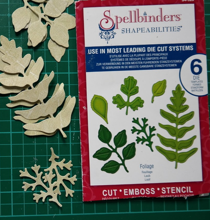 Foliage Dies and Emboss / Suaje y Realce Follaje Descontinuado Spellbinders