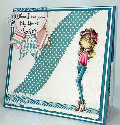 Cling Mounted Rubber Stamps Girl&