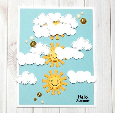 Sun &amp; Clouds Die Set / Suaje de Nubes y Sol Descontinuado LDRS Creative