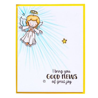 Clear Stamps Angel Wings with Dies / Sellos Alas de Angel con Troqueles Dados de Corte / Suajes / Troqueles Neat &amp; Tangled