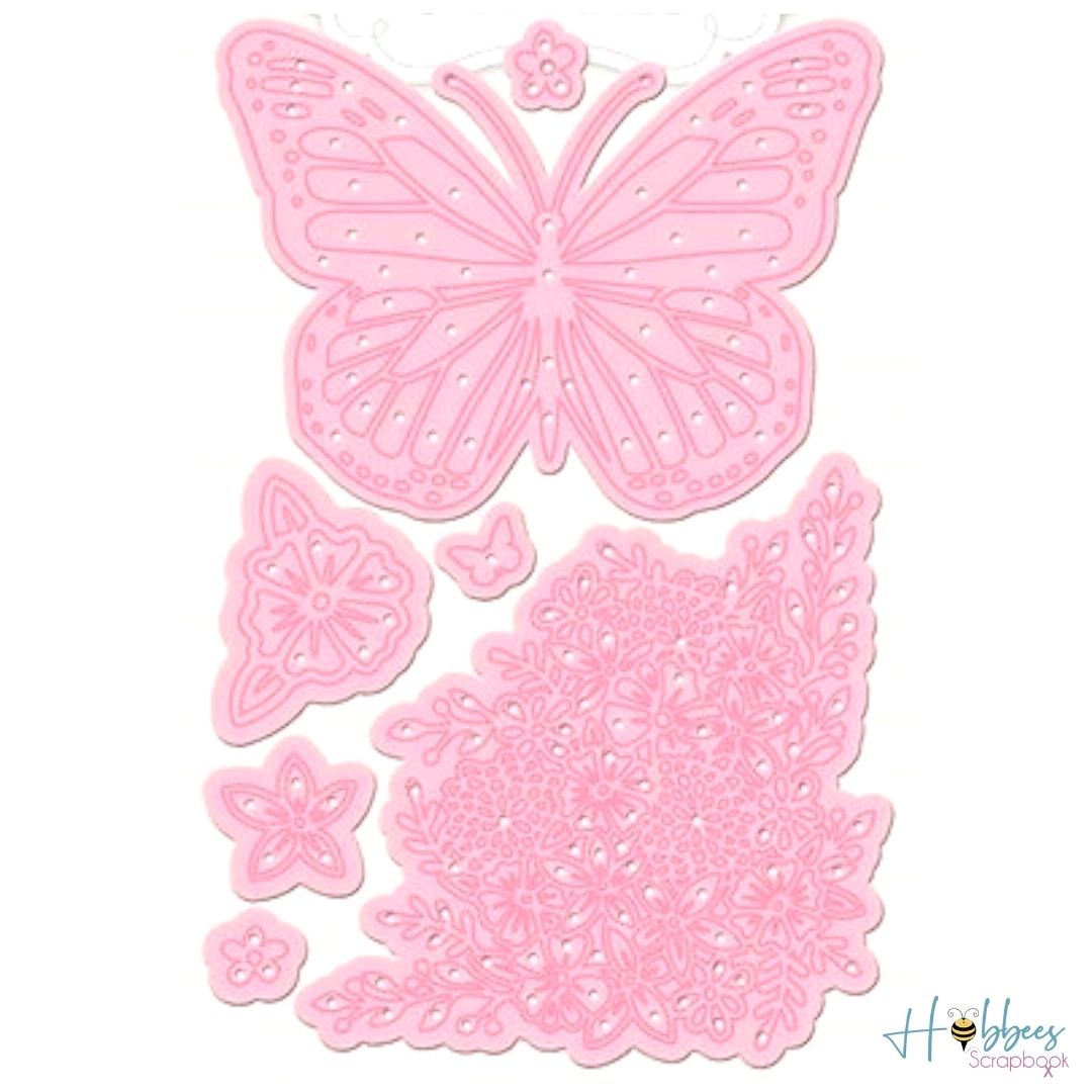 Butterfly Garden Dies / Suajes de Mariposa y Flores Descontinuado BoBunny