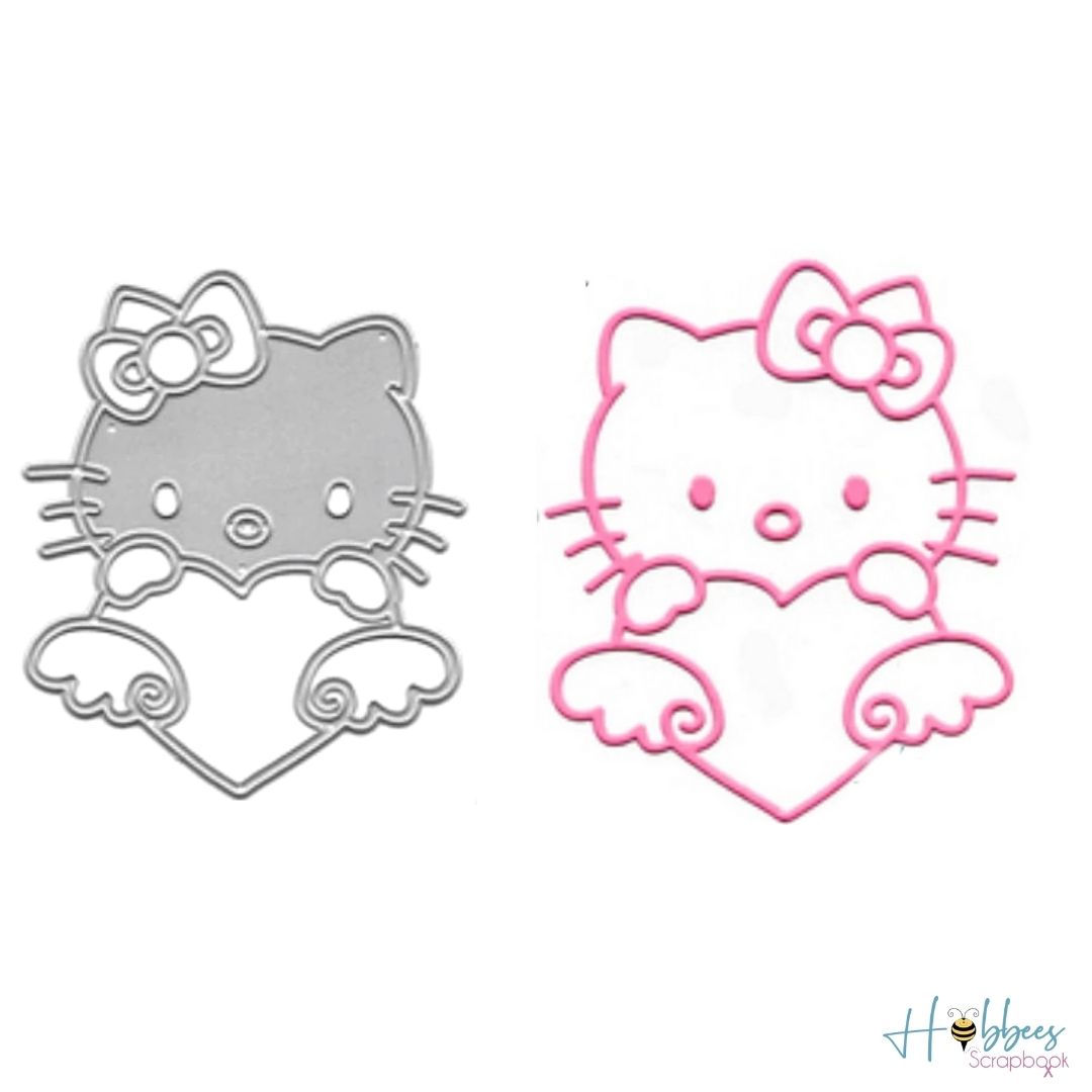 Suaje de Hello Kitty en Corazón con Alas Dados de Corte / Suajes / Troqueles Hobbees