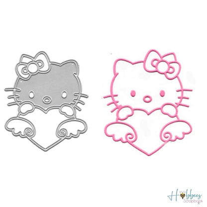 Suaje de Hello Kitty en Corazón con Alas Dados de Corte / Suajes / Troqueles Hobbees