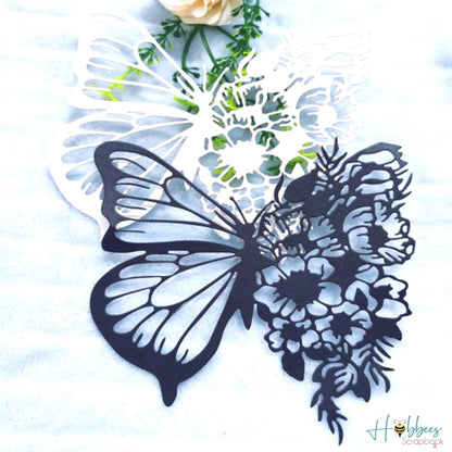 Suaje de Mariposa con Ala Floral Dados de Corte / Suajes / Troqueles Hobbees