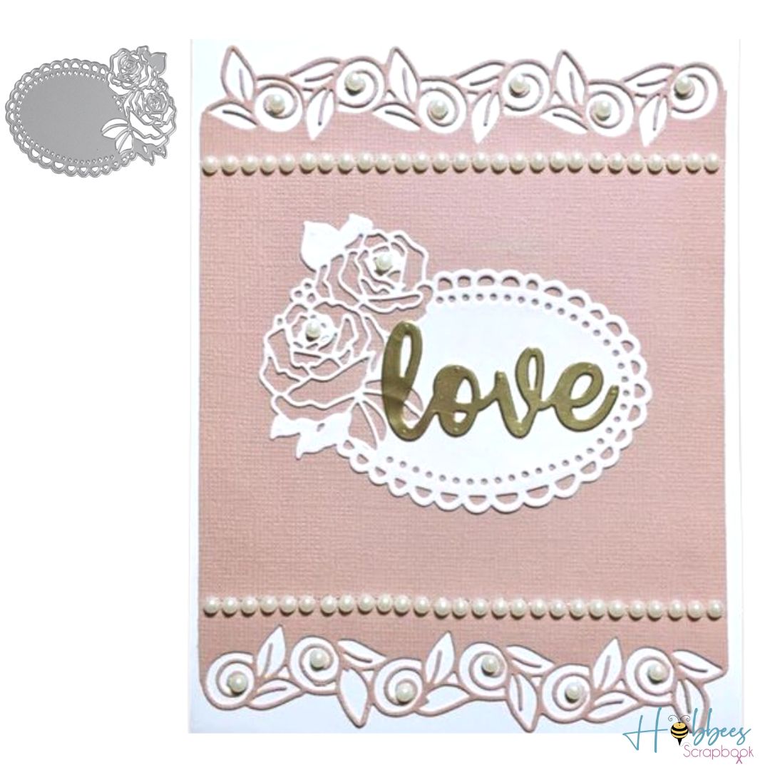 Suaje de Marco Ovalado con Rosas Dados de Corte / Suajes / Troqueles Hobbees