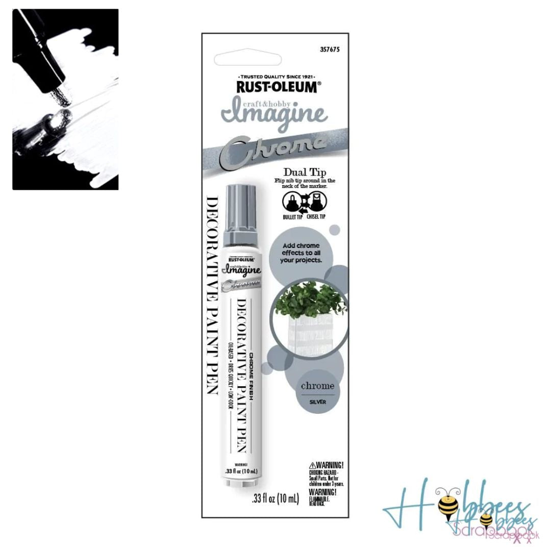 Imagine Chrome Marker / Rotulador Plata Cromado Colores y Plumones Rust-Oleum