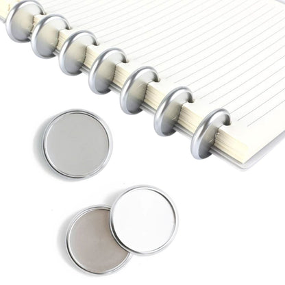 Mini Anillos de Plástico Plata para Agendas Planificadoras Discos para Planners Hobbees
