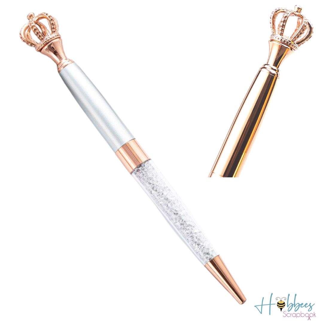 Bolígrafo Plata, Tinta Negra con Detalles Oro Rosa Caligrafía plumas Hobbees