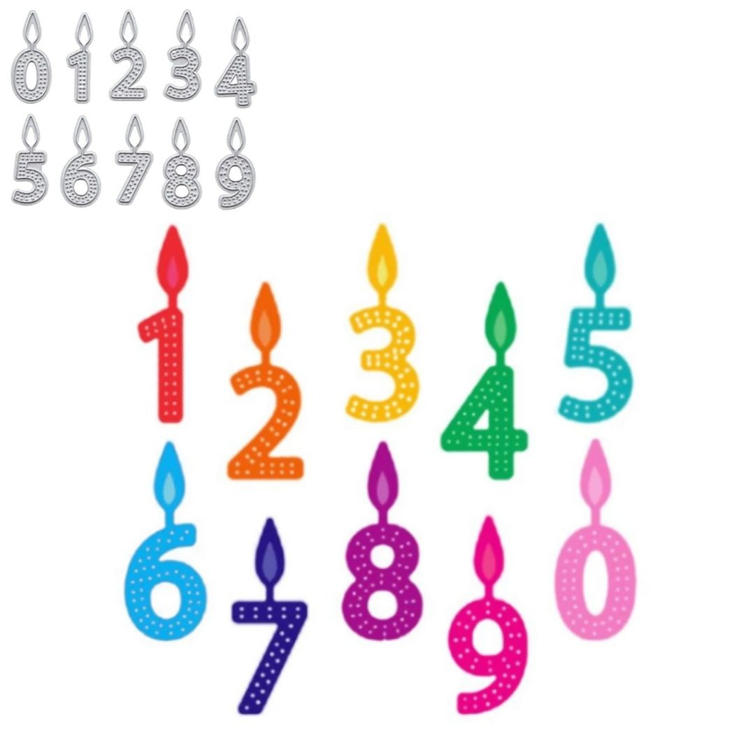 Suaje de Números con Velas Dados de Corte / Suajes / Troqueles Hobbees