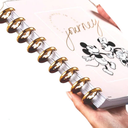 Mini Discos Dorados de Mickey para Agendas Planificadoras Discos para Planners Hobbees