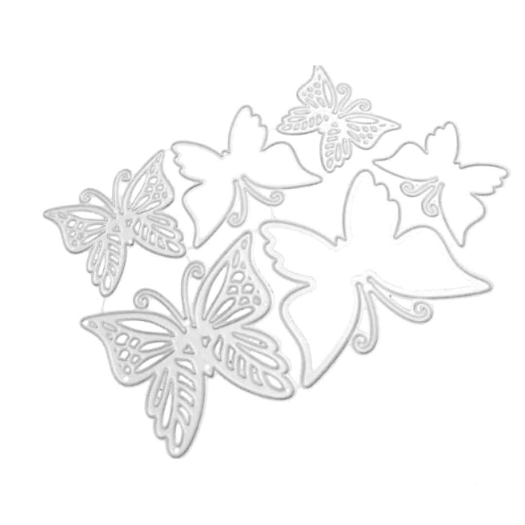 Suajes de 6 Mariposas Dados de Corte / Suajes / Troqueles Hobbees