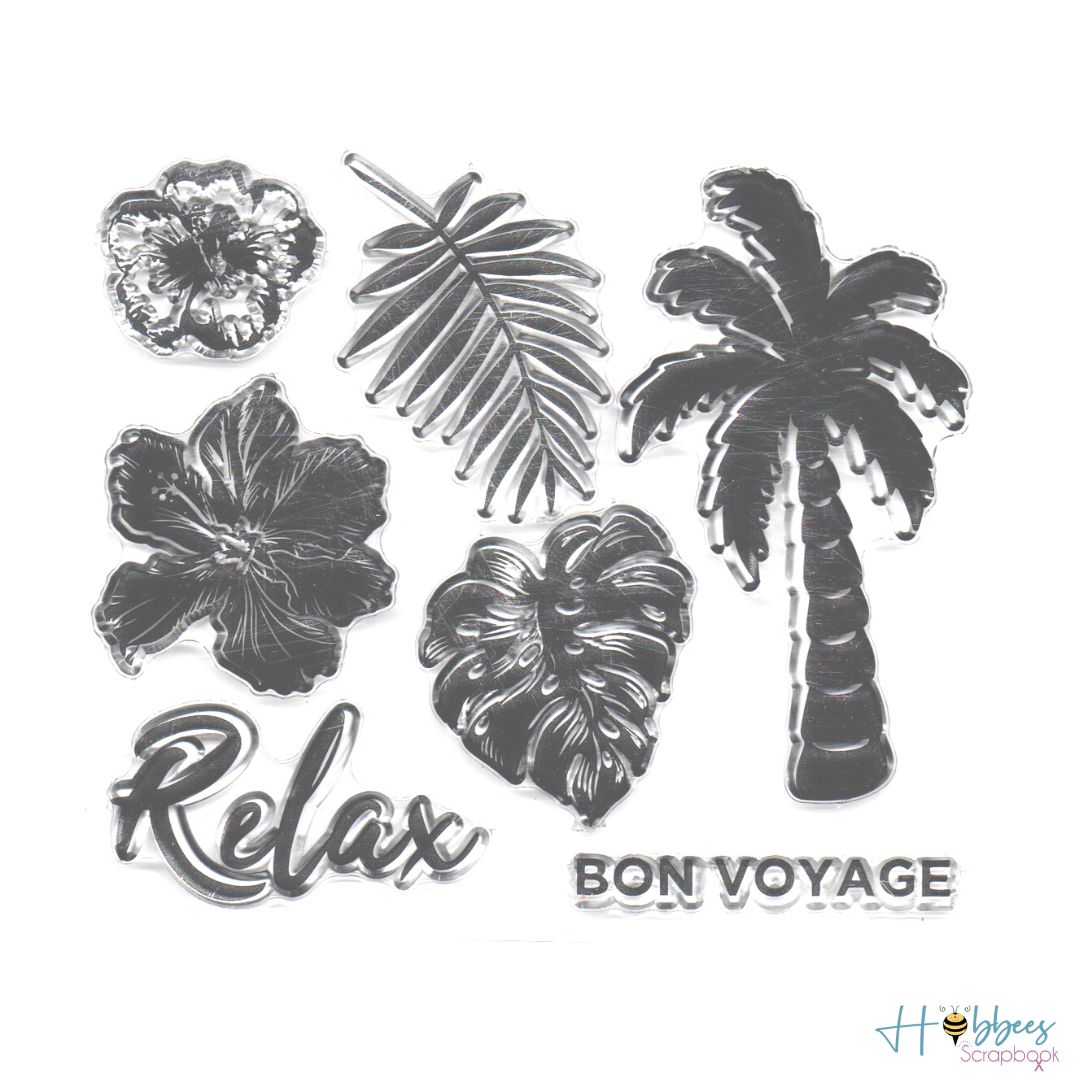 Sellos de Polímero de Flores y Hojas Tropicales Sellos Hobbees