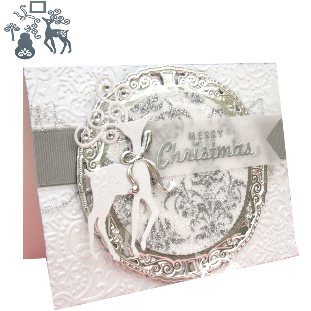 Suaje de Reno, Regalo y Hombre de Nieve Dados de Corte / Suajes / Troqueles Hobbees