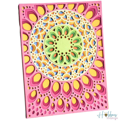 3 Suajes de Fondo en Capas de Mandala Dados de Corte / Suajes / Troqueles Hobbees