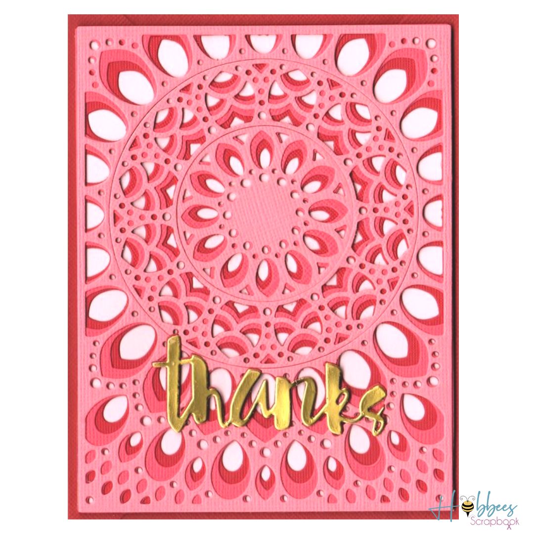 3 Suajes de Fondo en Capas de Mandala Dados de Corte / Suajes / Troqueles Hobbees