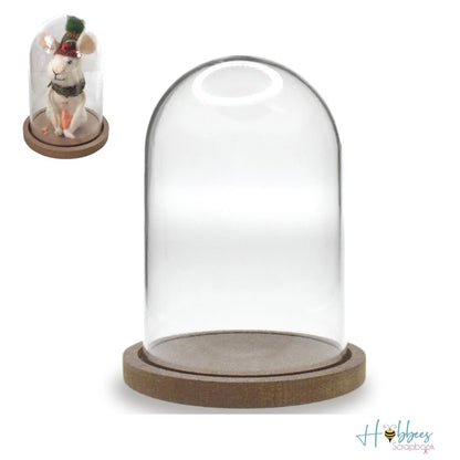 DIY Clear Plastic Dome With Wood Base / Cúpula de Plástico con Base de Madera Adornos / Embellishments Multicraft Imports