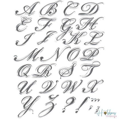 Sellos de Polímero Letras Inglesas en Mayúsculas Sellos Hobbees