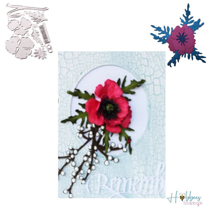 Suaje Flor de Amapola Dados de Corte / Suajes / Troqueles Hobbees