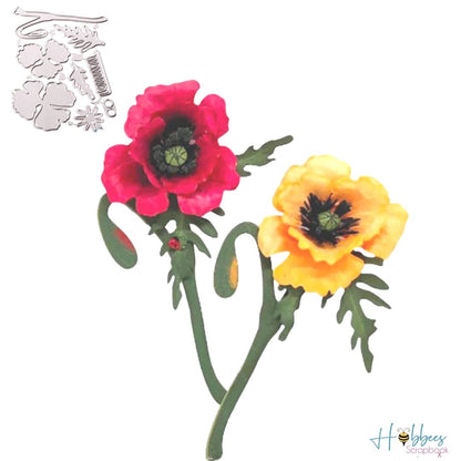 Suaje Flor de Amapola Dados de Corte / Suajes / Troqueles Hobbees