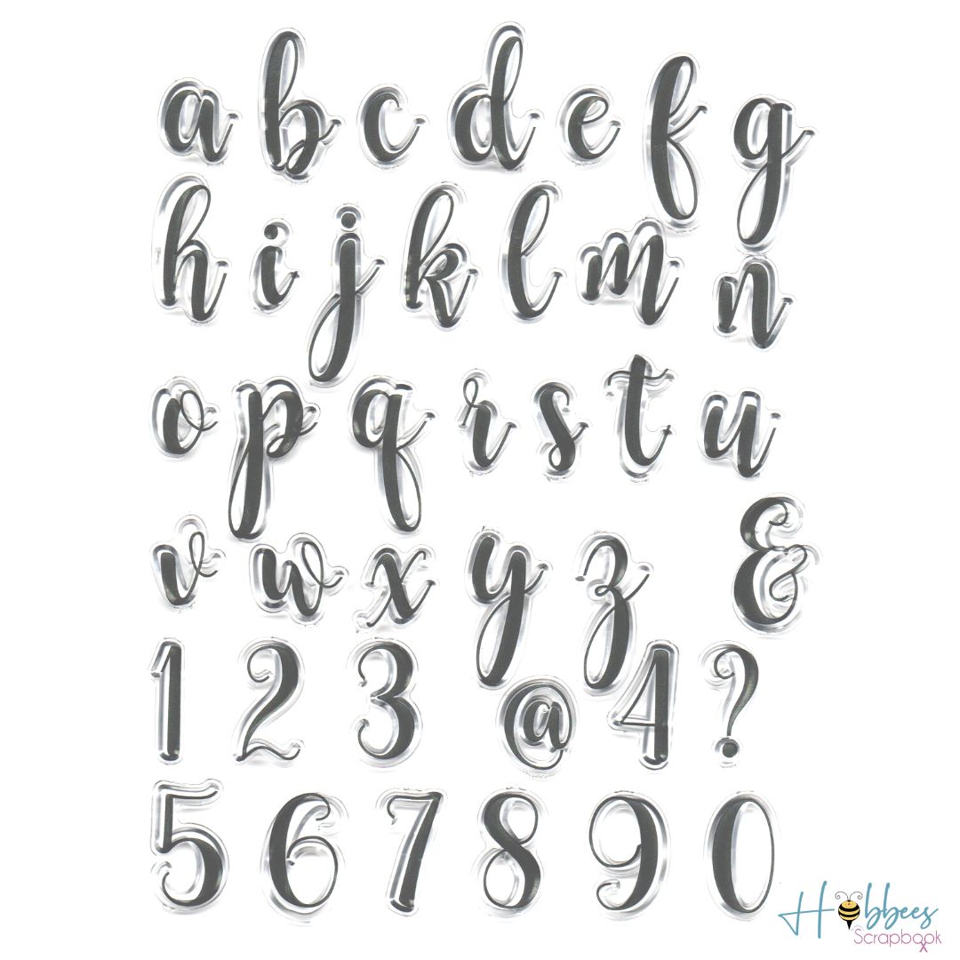 Sellos de Polímero Abecedario Minúsculas Cursiva Sellos Hobbees